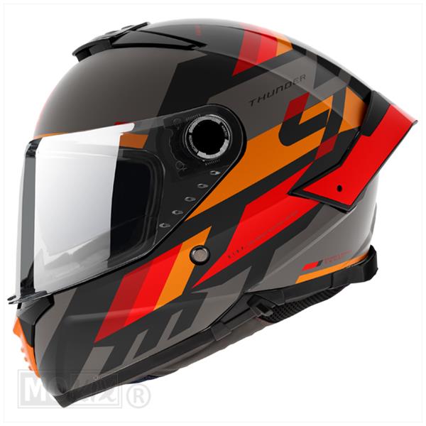 HELM THUNDER 4 SV ERGO ZWART/MAT ROOD (XL)